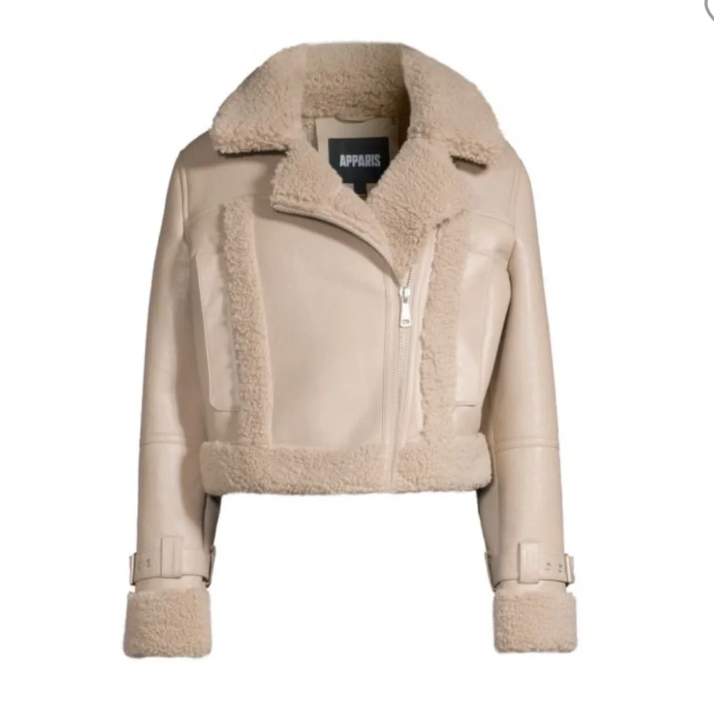 Apparis Jay Faux Leather & Faux Shearling Moto Jacket - Picture 8 of 8